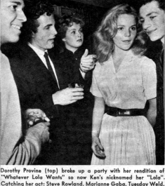 Steve Rowland with Dorothy Provine, Marianne Gaba and Tuesday Weld