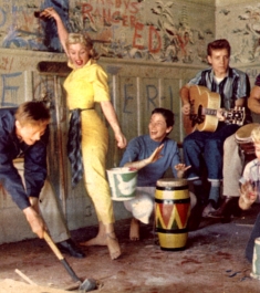 Steve with Eddie Cochran, Ed "Cookie" Burns, Kathy Case & Yvonne Lime