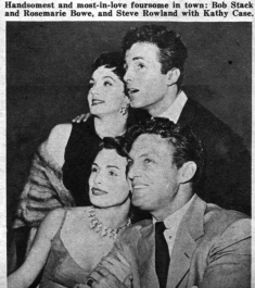 Steve Rowland with Robert Stack, Rosemarie Bowe and Kathy Case