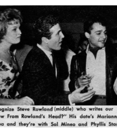 Steve Rowland with Sal Mineo, Marianne Gaba and Phyliis Standish